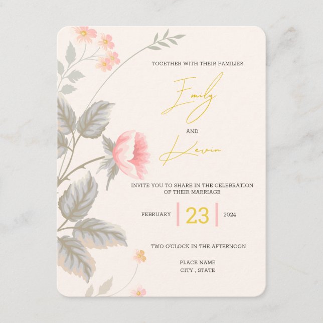 Invitación de Boda (Anverso)