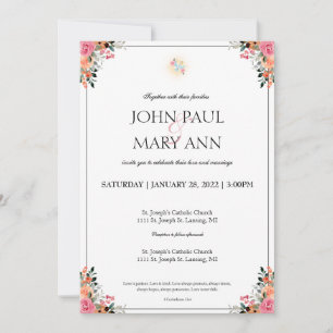Invitación de boda 1 Corintios 13:4