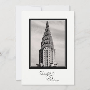 Invitación de boda #1 NYC Skyline Chrysler Buildin