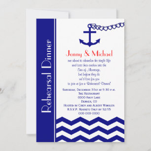 Invitación de boda a la cena Armada Náutica