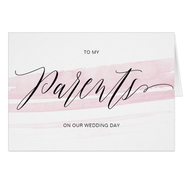 Invitación de boda a los padres, elegantes, (Anverso (Horizontal))