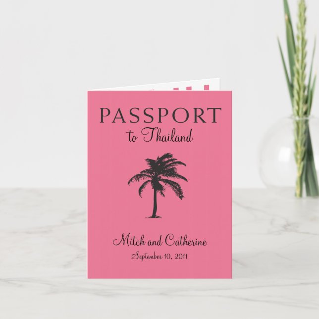 Invitación de boda a Tailandia (Anverso)
