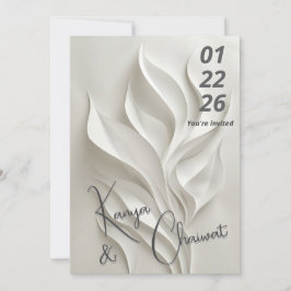 Invitación de boda abstracta minimalista