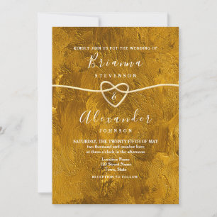 Invitación de boda abstracta moderna con brillo do