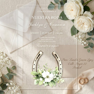 Invitación de Boda Acrílica Herradura
