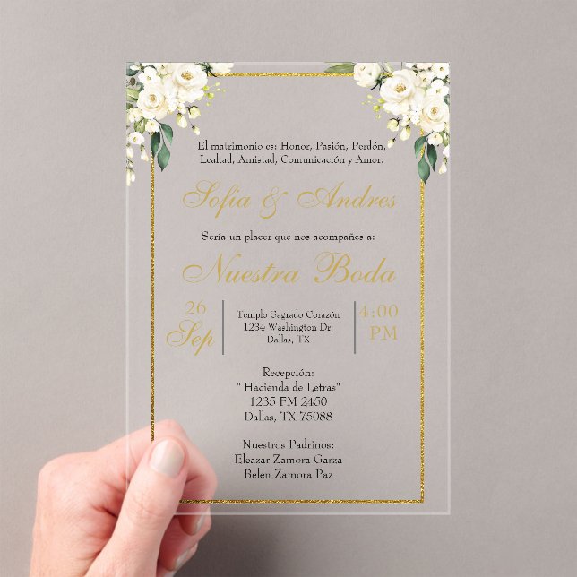 invitación de boda acrílico (Insitu (portátil))