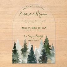 Invitación de Boda | Acrílico | Pinos del Bosque 