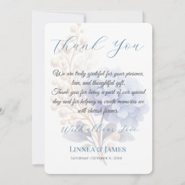 Invitación de Boda Acuarela Azul Hortensia Perla R