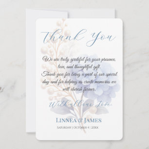 Invitación de Boda Acuarela Azul Hortensia Perla R