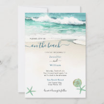 Invitación de Boda Acuarela en la Playa