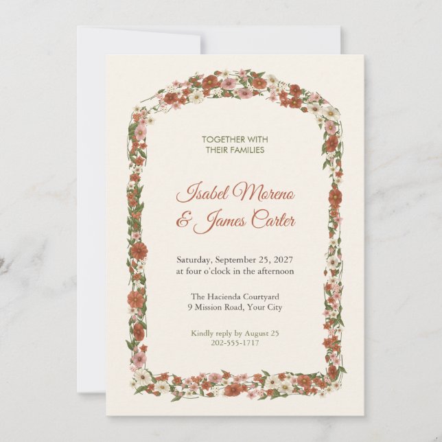 Invitación de boda Adobe Arcade (Anverso)