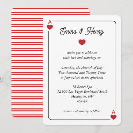 Invitación de boda Afortunado en el amor