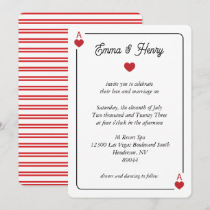 Invitación de boda Afortunado en el amor