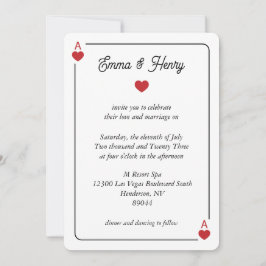 Invitación de boda Afortunado en el amor