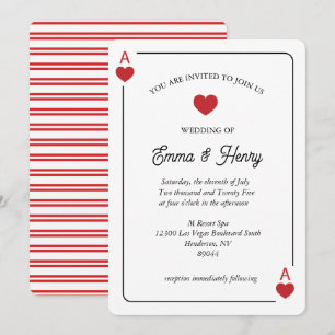 Invitación de boda Afortunado en el amor