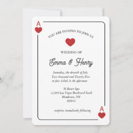 Invitación de boda Afortunado en el amor 