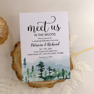 Invitación de boda al aire libre en el bosque