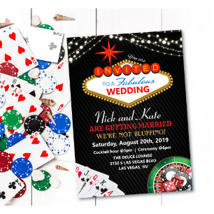 Invitación de boda al casino de Las Vegas