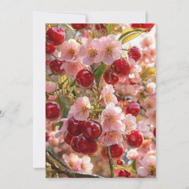 Invitación de boda al castillo de la flor de cerez (Anverso)