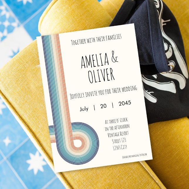 Invitación de boda al estilo antiguo retro de los  (Subido por el creador)