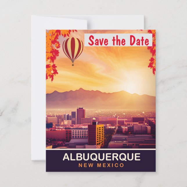 Invitación de boda Albuquerque Balloon Sky (Anverso)
