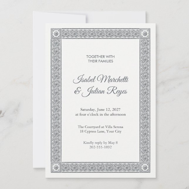 Invitación de boda Alhambra (Anverso)