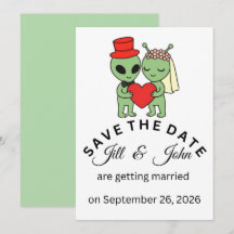 Invitación de boda Alien Save The Date 