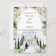 Invitación de boda Altar Chateau Jardín Caprichoso