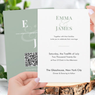 Invitación de boda Ampersand en dos tonos de salvi