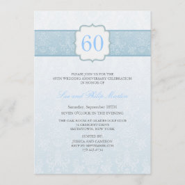 Invitación de boda aniversario de Damasco floral a
