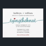 Invitación de Boda Anudando el Nudo Moderna<br><div class="desc">Difunde la noticia de una manera divertida y elegante con estas invitaciones de boda Anudando el Nudo modernas de berryberrysweet.com.</div>