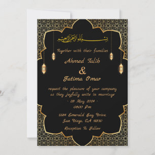 invitación de boda árabe
