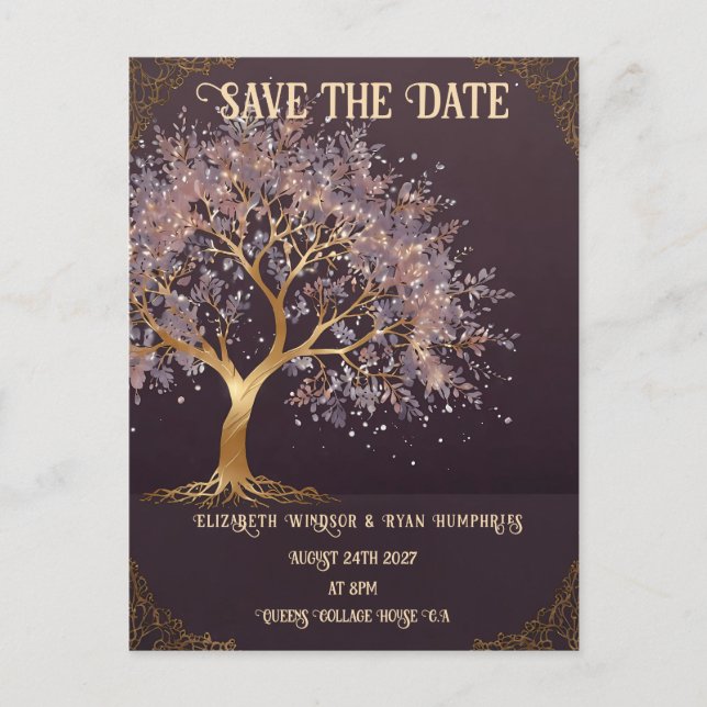 Invitación de boda Árbol de la Vida (Anverso)