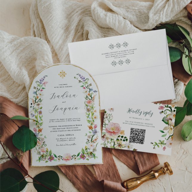 Invitación de Boda Arco de Flor Silvestre (Subido por el creador)