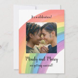 Invitación de boda Arcoíris Acuarela