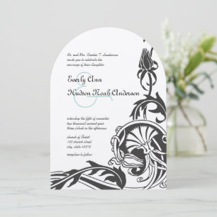 Invitación de boda Art Deco