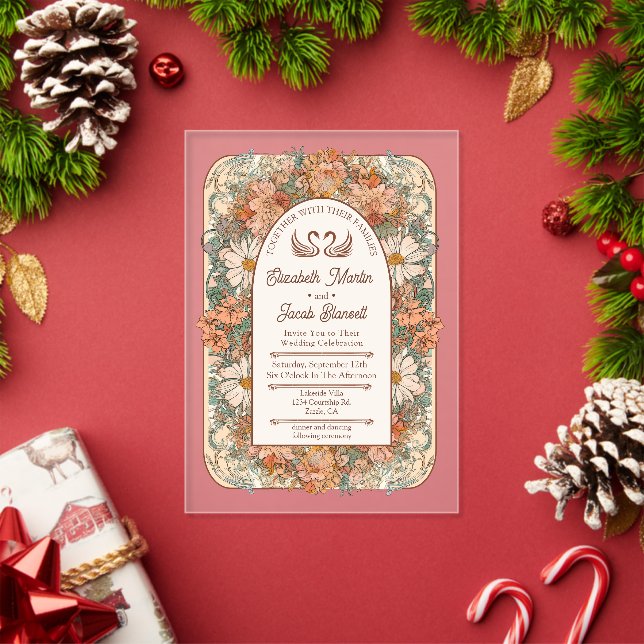 Invitación de boda Art Nouveau (Insitu (Vacaciones))