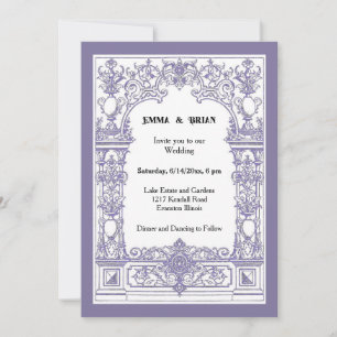Invitación de Boda Art Nouveau Ornamentada Vinta