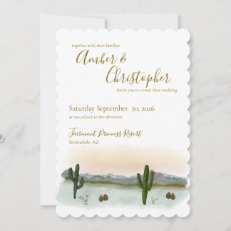 Invitación de Boda | Atardecer del Desierto | Acua