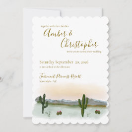 Invitación de Boda | Atardecer del Desierto | Acua