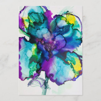Invitación de boda audaz con tinta alcohólica Flow