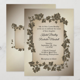 Invitación de boda Autumn Vines 5.5" x 7.75"