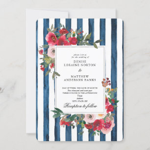 Invitación de Boda Azul Noche Polar
