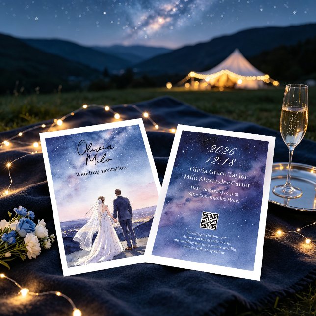 Invitación de boda bajo el cielo estrellado (Subido por el creador)