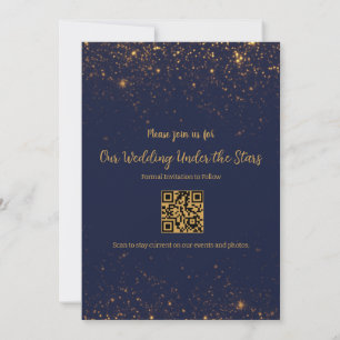 Invitación de Boda Bajo las Estrellas para Guardar