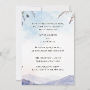 Invitación de boda Bajo los cielos de las Tierras 