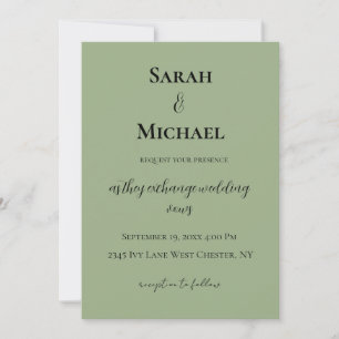 Invitación de boda básica y elegante