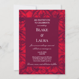 Invitación de Boda Batik de Vino de Invierno de Pa