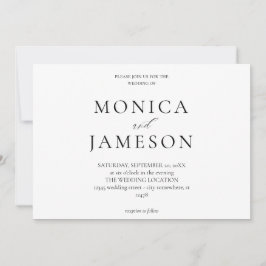 Invitación de boda Black & White Modern 2