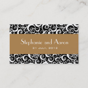 Invitación de boda blanco y negro elegante del